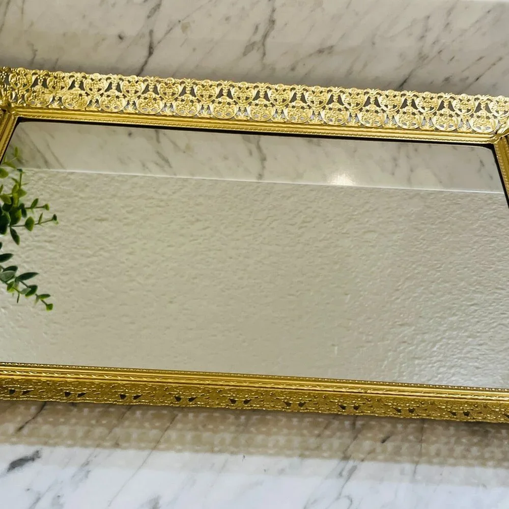 ❌SOLD❌Vintage Hollywood Regency Vanity mirror/tray - Picture 12 of 13